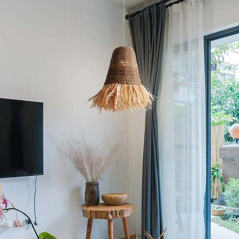 Seagrass Fringe Pendant Light Lamp
