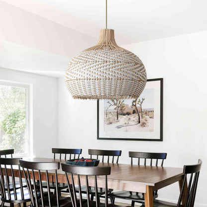 Rattan Woven Lamp Shade Large Pendant Light