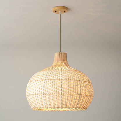 Rattan Woven Lamp Shade Large Pendant Light
