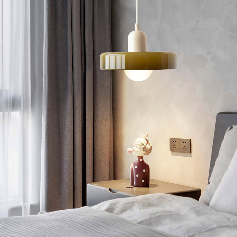 Modern Colorful Glass Shade Pendant Light