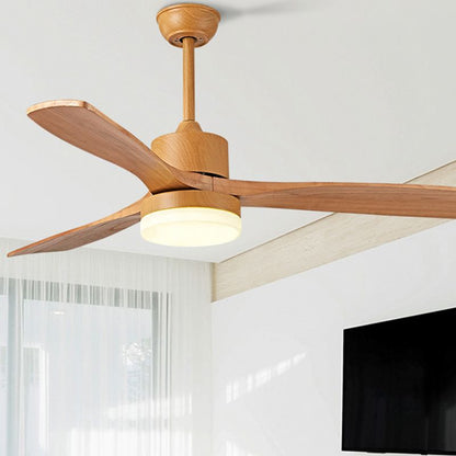 Contemporary Ceiling Fan Light Fixture Wooden LED Ceiling Lamp 42''