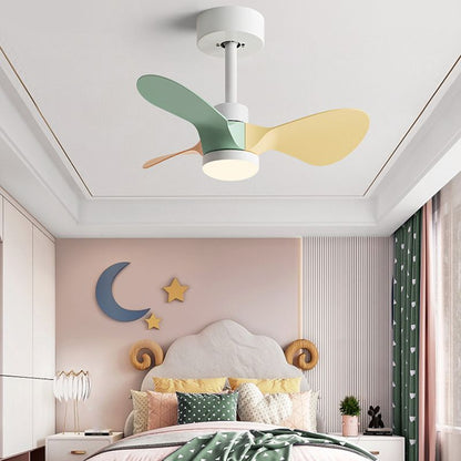 Metal Ceiling Fan Kid Style Single-Light 24''-[Modern pendant lighting for bedroom and living space]-Demolights UK