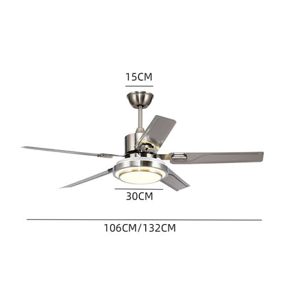 Metal Ceiling Fans Modern Style 1 Light