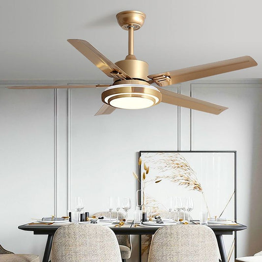 Metal Ceiling Fans Modern Style 1 Light-[Modern pendant lighting for bedroom and living space]-Demolights UK
