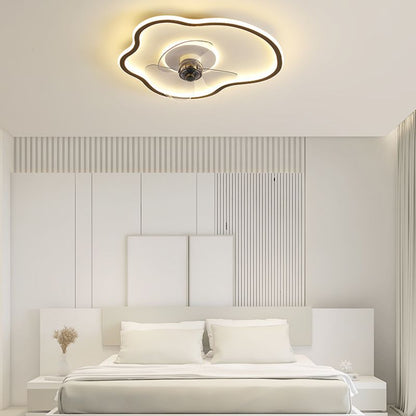 Modernism 2-Light Ceiling Fan Light in White / Black