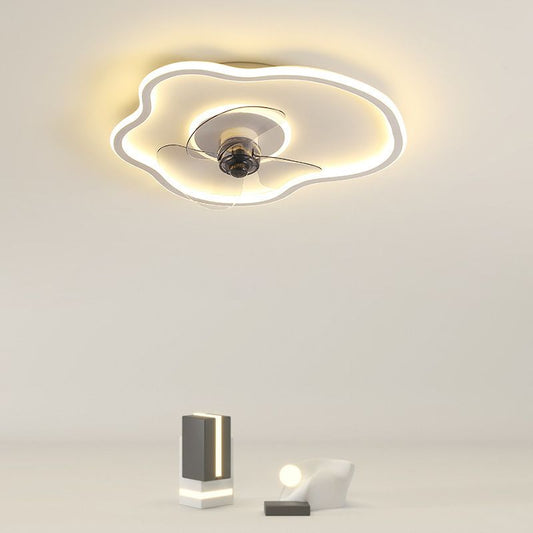 Modernism 2-Light Ceiling Fan Light in White / Black-[Modern pendant lighting for bedroom and living space]-Demolights UK