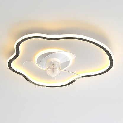 Modernism 2-Light Ceiling Fan Light in White / Black