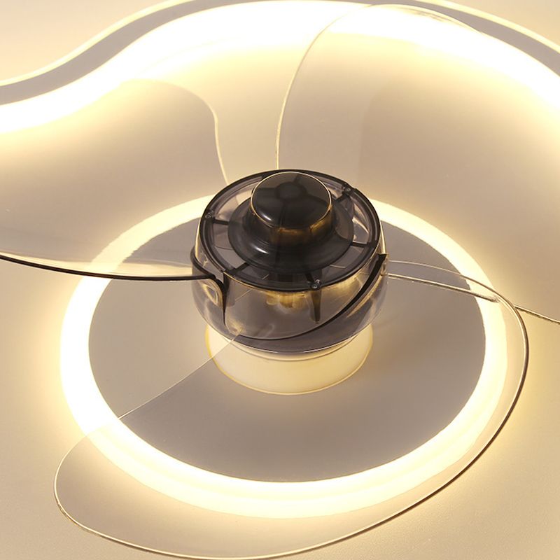 Modernism 2-Light Ceiling Fan Light in White / Black
