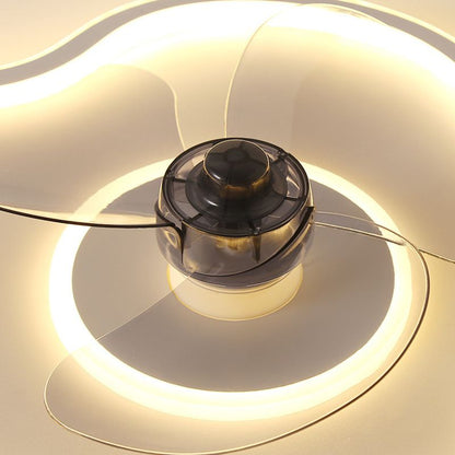 Modernism 2-Light Ceiling Fan Light in White / Black