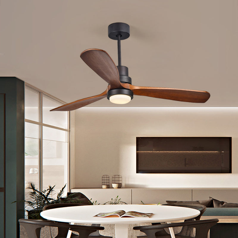 52" LED Ceiling Fan Light with 3 Wood Blades