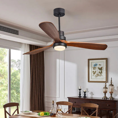52" LED Ceiling Fan Light with 3 Wood Blades
