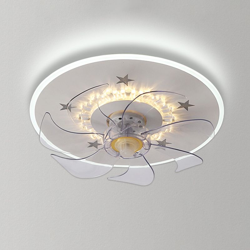 White Star Ceiling Fan Lamp Nordic Style