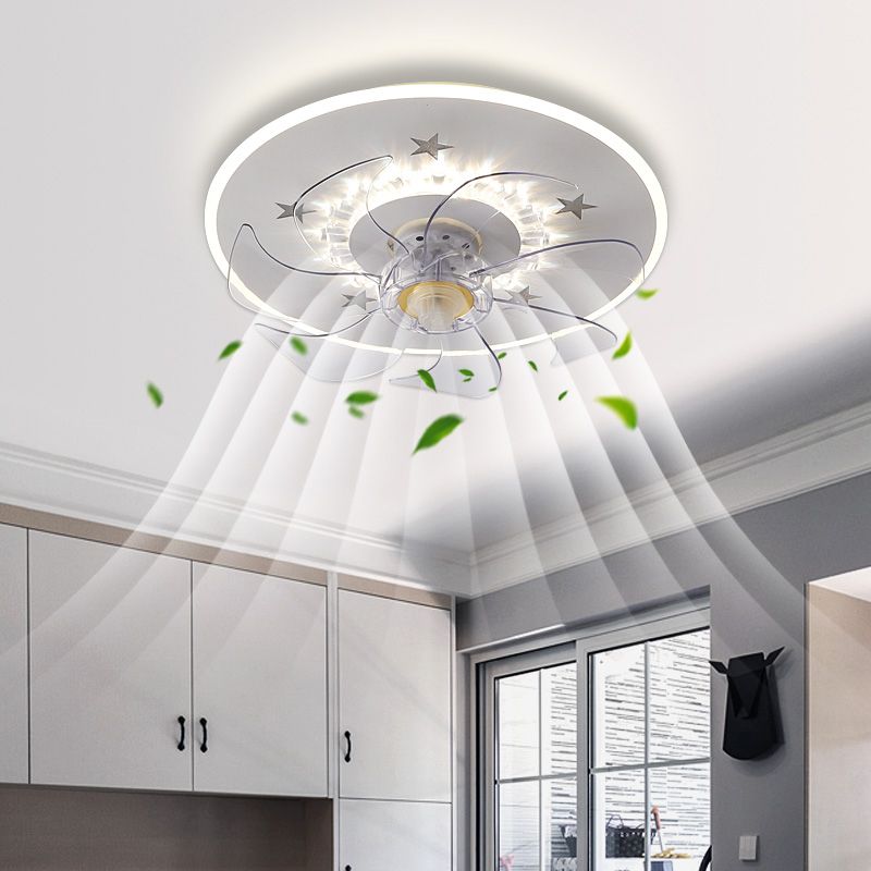 White Star Ceiling Fan Lamp Nordic Style