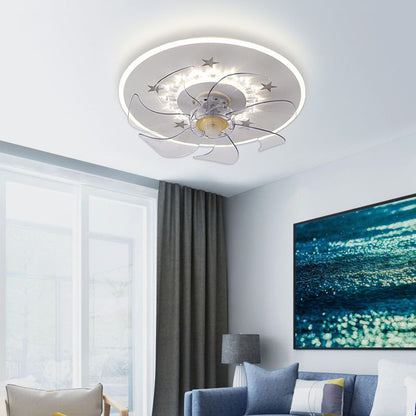 White Star Ceiling Fan Lamp Nordic Style