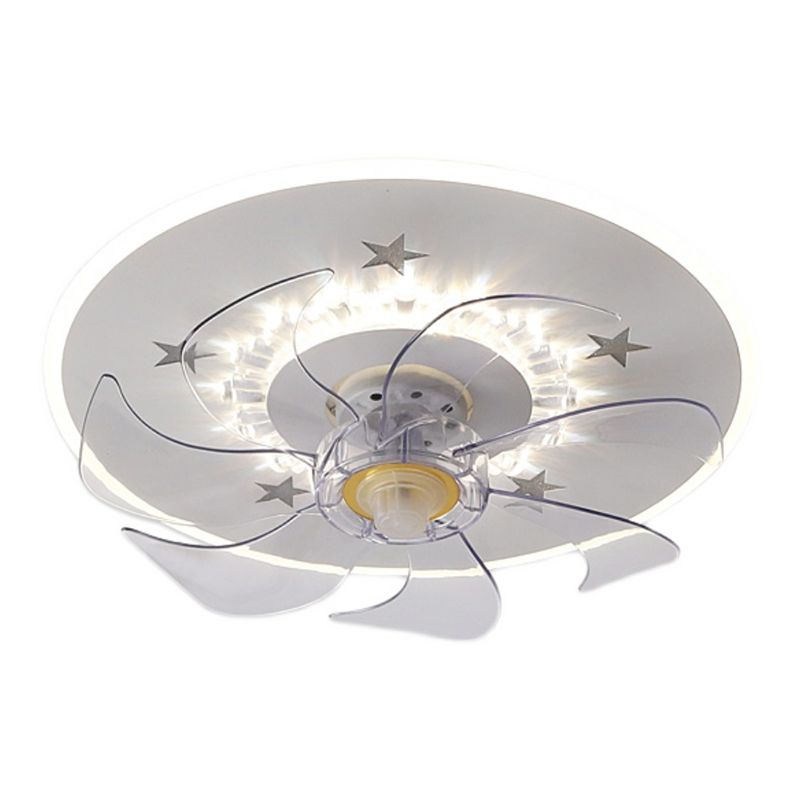 White Star Ceiling Fan Lamp Nordic Style
