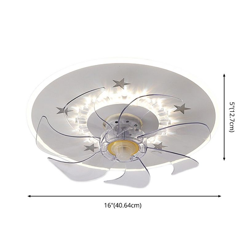 White Star Ceiling Fan Lamp Nordic Style
