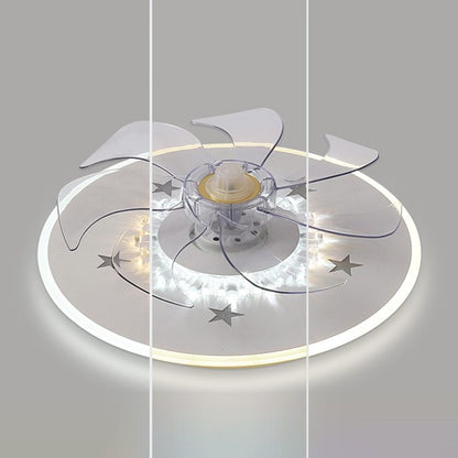 White Star Ceiling Fan Lamp Nordic Style