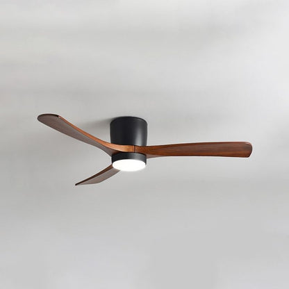 Contemporary Ceiling Fan Light Wooden LED Ceiling Flush Mount
