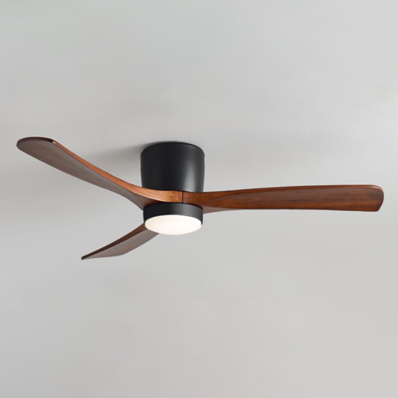 Contemporary Ceiling Fan Light Wooden LED Ceiling Flush Mount