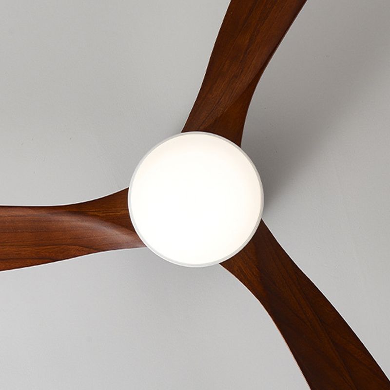 Contemporary Ceiling Fan Light Wooden LED Ceiling Flush Mount
