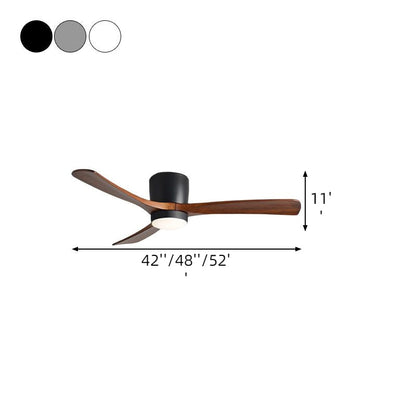 Contemporary Ceiling Fan Light Wooden LED Ceiling Flush Mount