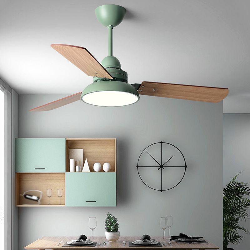 48'' Ceiling Fan Modern Wood Blade Fan Lighting in 4 Colors-[Modern pendant lighting for bedroom and living space]-Demolights UK