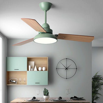 48'' Ceiling Fan Modern Wood Blade Fan Lighting in 4 Colors-[Modern pendant lighting for bedroom and living space]-Demolights UK