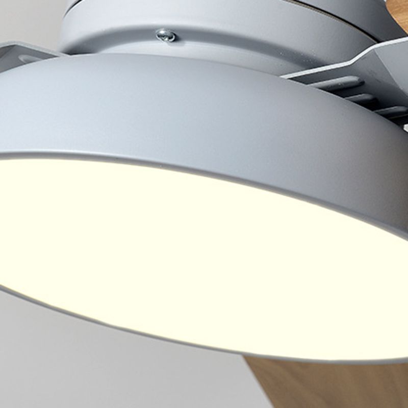 Modern 3-Blade LED Ceiling Fan with Remote - 106cm & 120cm Wood Fan Light