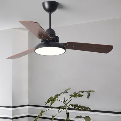 Modern 3-Blade LED Ceiling Fan with Remote - 106cm & 120cm Wood Fan Light