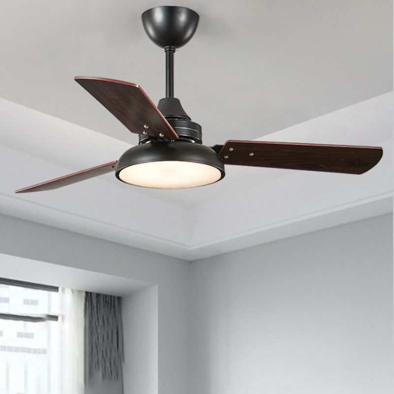 Modern 3-Blade LED Ceiling Fan with Remote - 106cm & 120cm Wood Fan Light