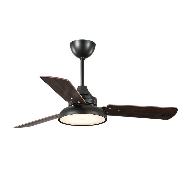 Modern 3-Blade LED Ceiling Fan with Remote - 106cm & 120cm Wood Fan Light