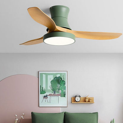 Modern 3-Blade Ceiling Fan Polish Finish Fan with Light for Home