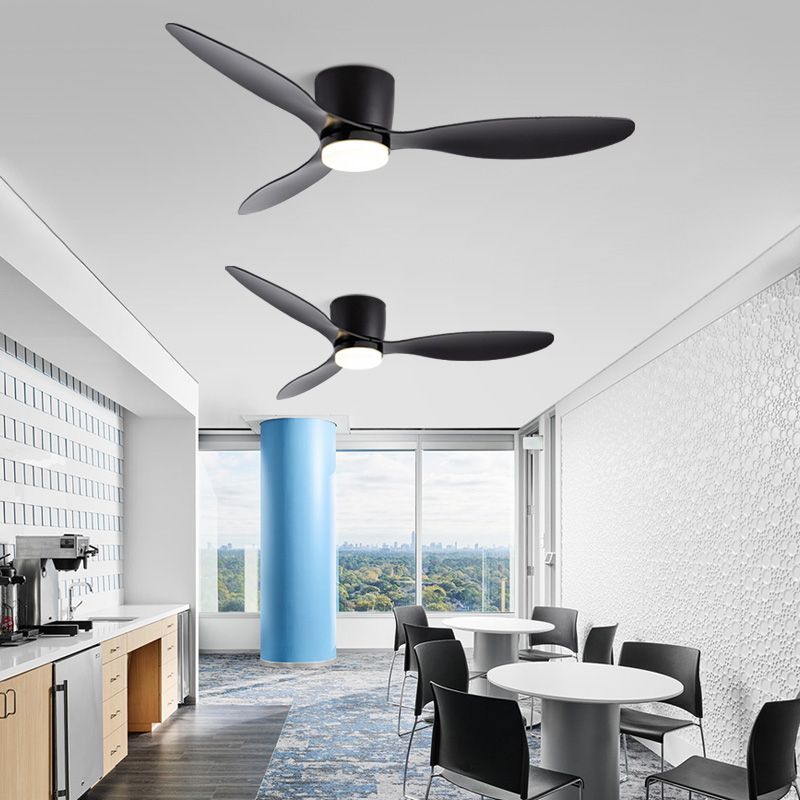 Modern Simple 1-Light Ceiling Fan Lamp Cylinder Shape