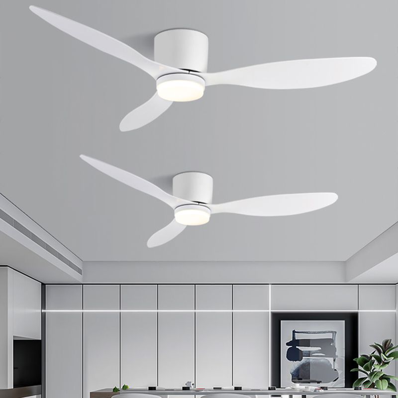 Modern Simple 1-Light Ceiling Fan Lamp Cylinder Shape