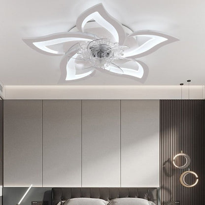 Metal Flower Shape Ceiling Fan Modern Style-[Modern pendant lighting for bedroom and living space]-Demolights UK