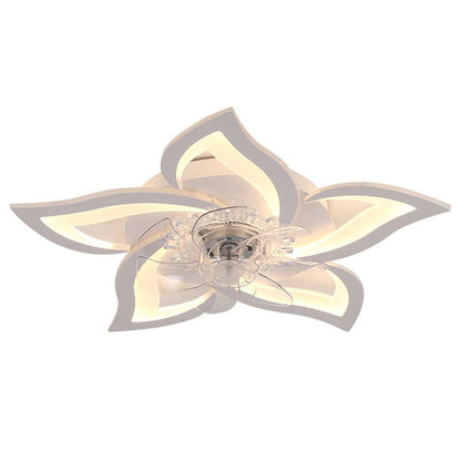 Metal Flower Shape Ceiling Fan Modern Style