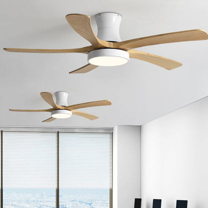 Modern 5-Blade LED Ceiling Fan - 40"/46"/56" Downrod & Flush Mount