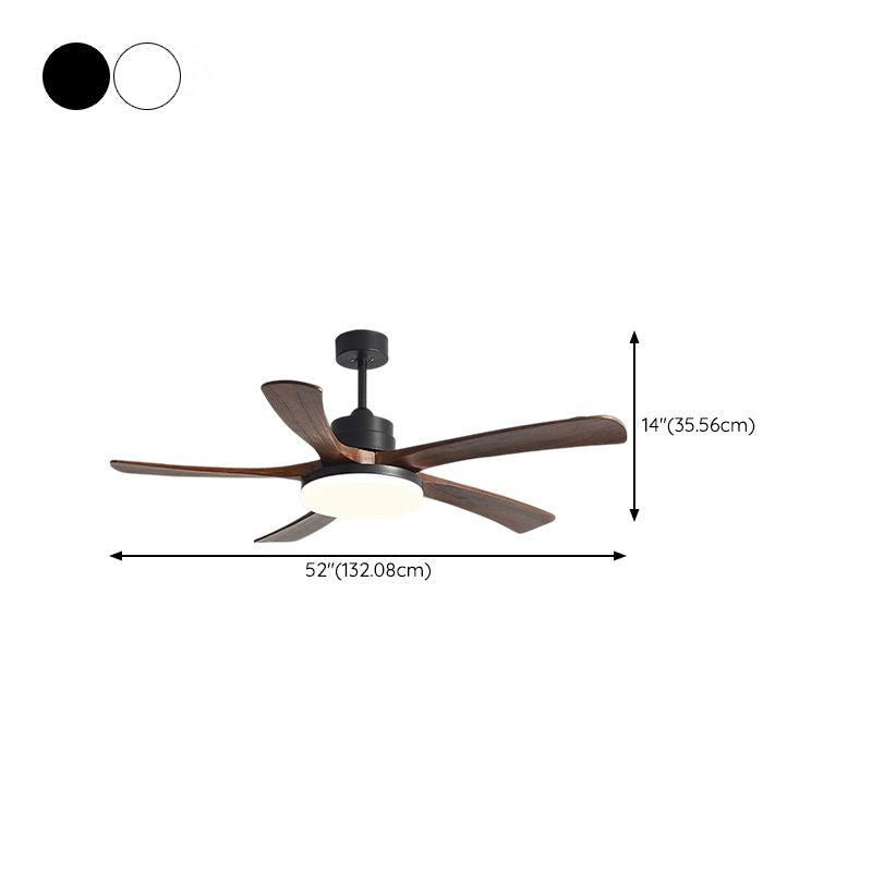 Modern 5-Blade LED Ceiling Fan - 40"/46"/56" Downrod & Flush Mount