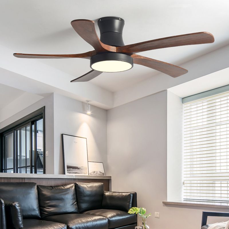 Modern 5-Blade LED Ceiling Fan - 40"/46"/56" Downrod & Flush Mount