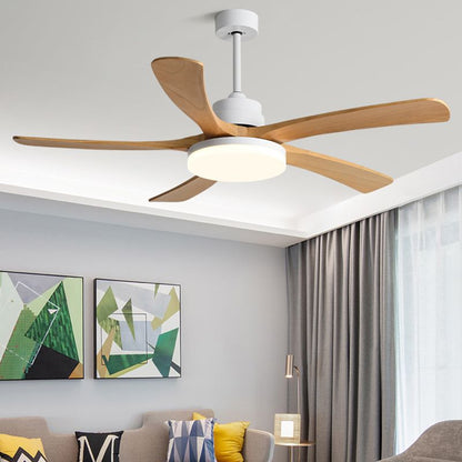 Modern 5-Blade LED Ceiling Fan - 40"/46"/56" Downrod & Flush Mount