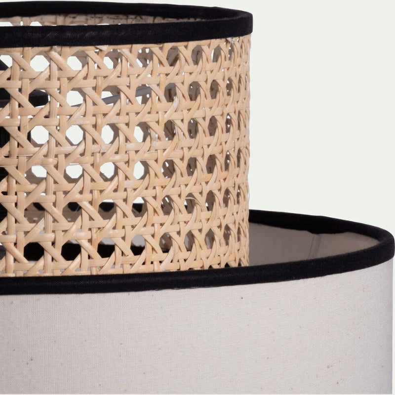 Linen Lampshade Rattan Weaving Pendant Lights