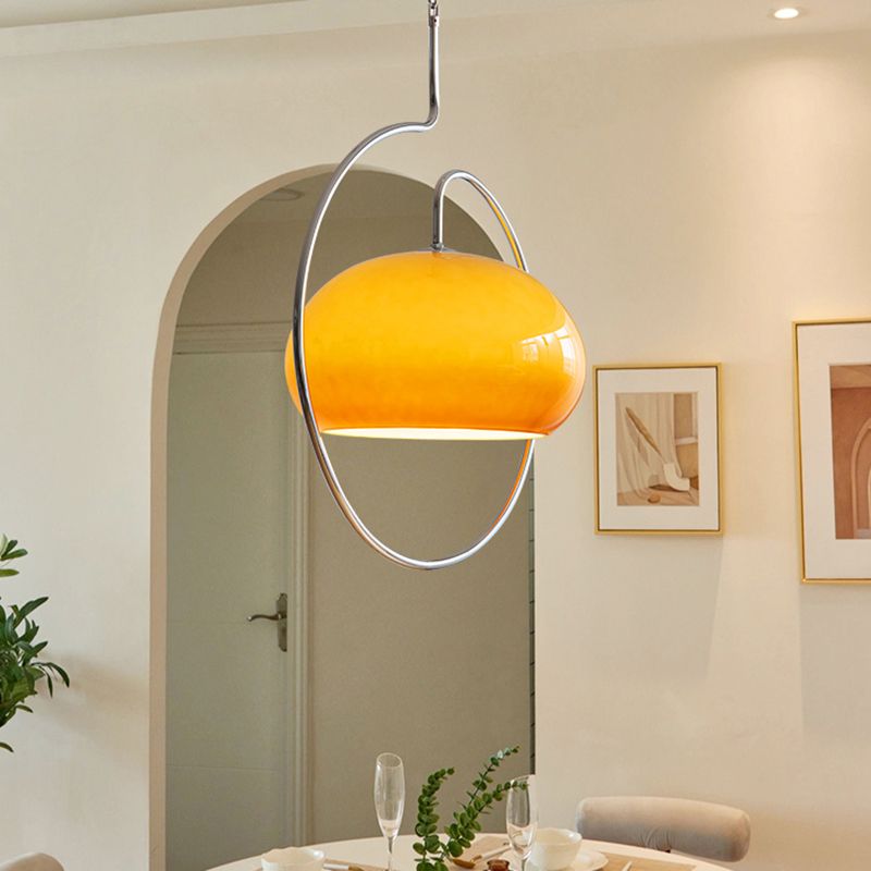 Modern Yellow Metal Pendant Lights