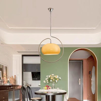 Modern Yellow Metal Pendant Lights