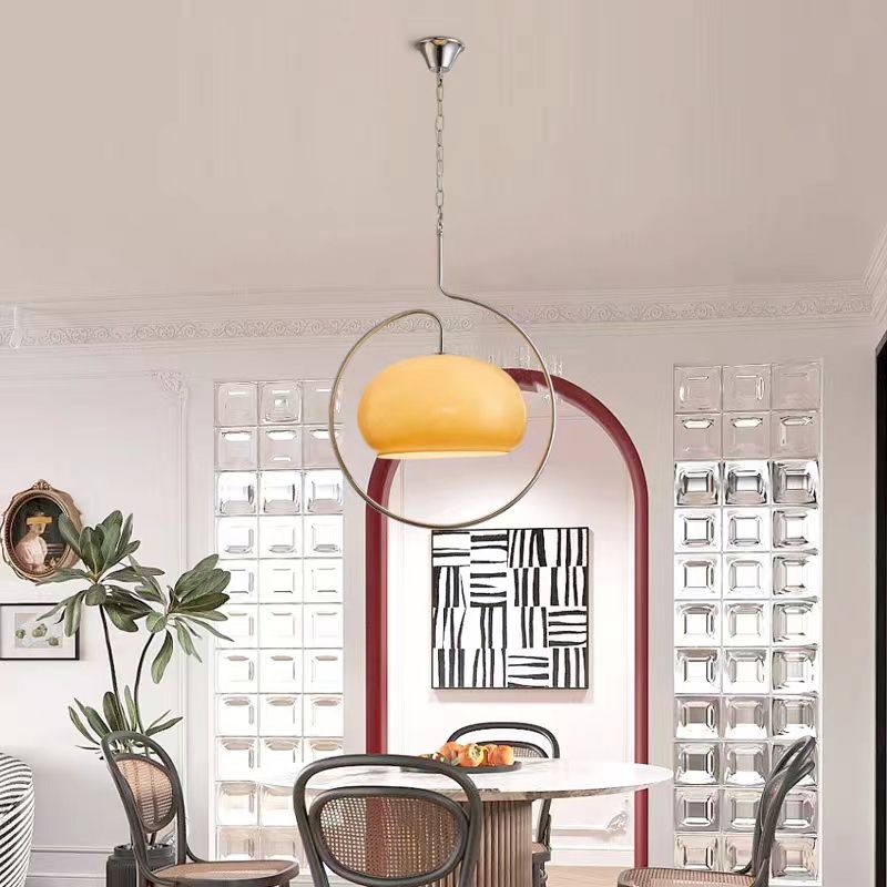 Modern Yellow Metal Pendant Lights