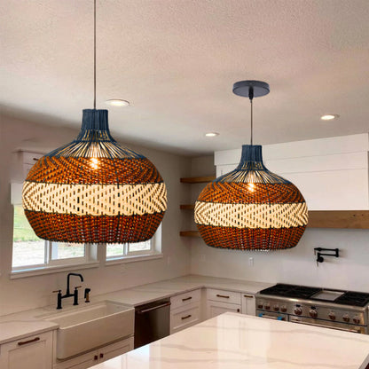 Handmade Light Rattan Dome Pendant Lampshade