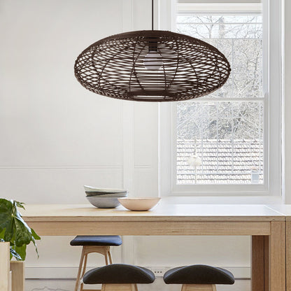 Oval Rattan Pendant Light For Kitchen Island