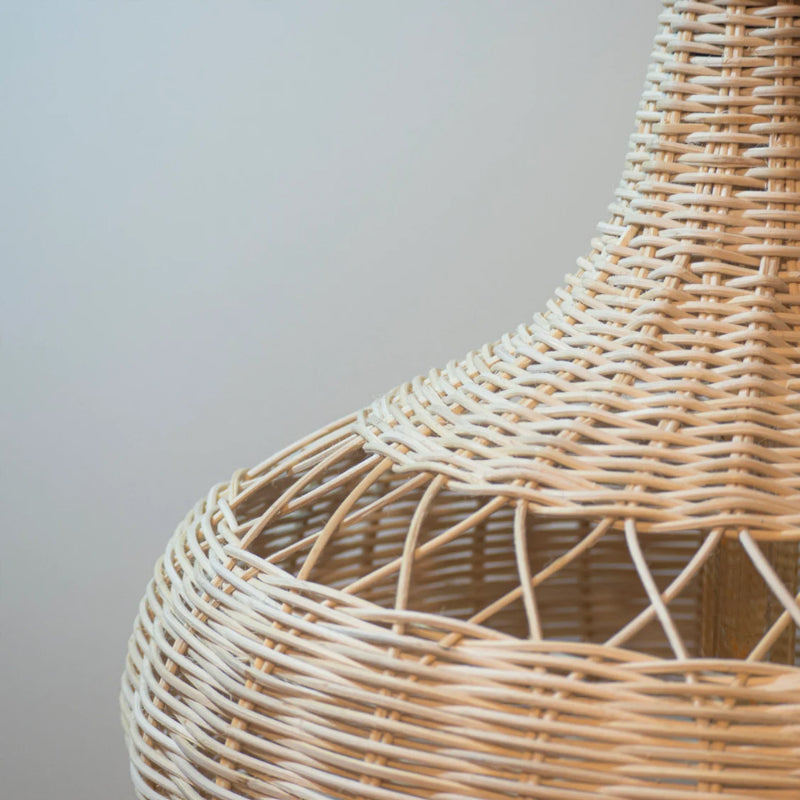 Rattan Patio Pendant Light Bohemian Lampshade