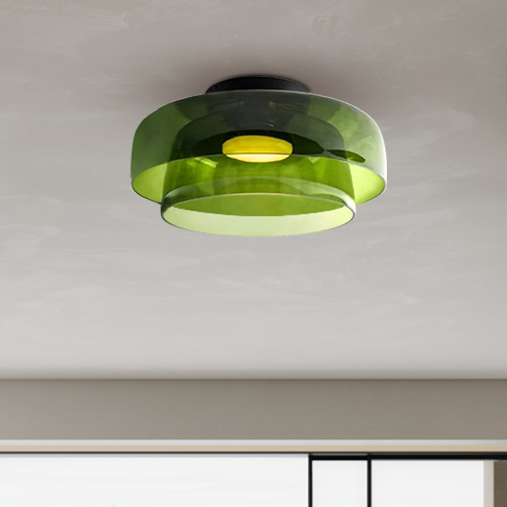 Creative Glass Ceiling Light Multi-Layer Pendant Lampshade
