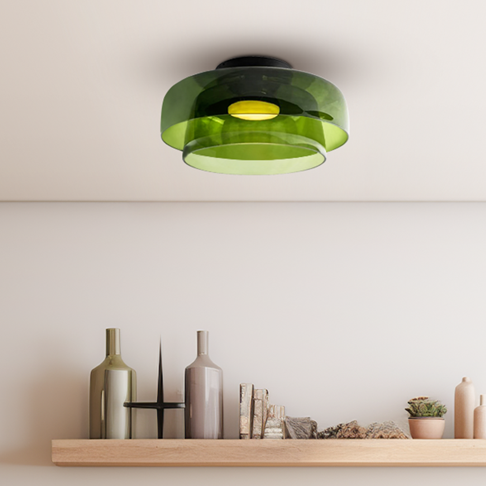 Creative Glass Ceiling Light Multi-Layer Pendant Lampshade