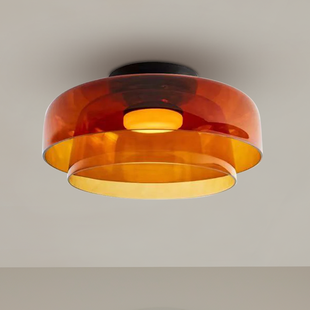 Creative Glass Ceiling Light Multi-Layer Pendant Lampshade